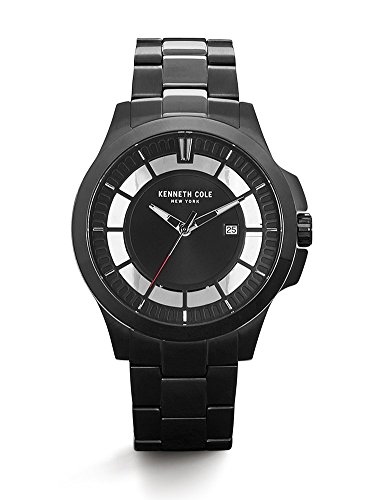 Kenneth Cole Herren-Armbanduhr Armband Edelstahl Aluminium + Gehäuse Quarz Zifferblatt Schwarz 10027462 von Kenneth Cole