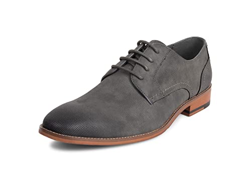 Kenneth Cole Herren Ungelistet Dress Shoes Cheer Buck Classic Cap-Toe Lace-Up Memory Foam Einlegesohle, grau, 41 EU von Kenneth Cole