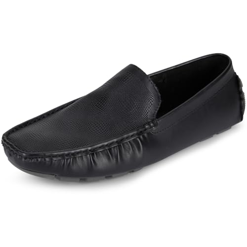 Kenneth Cole Herren Unlisted Hope Strukturierte Driver Loafer Freizeitschuhe Memory Foam Einlegesohle, schwarz, 44.5 EU von Kenneth Cole