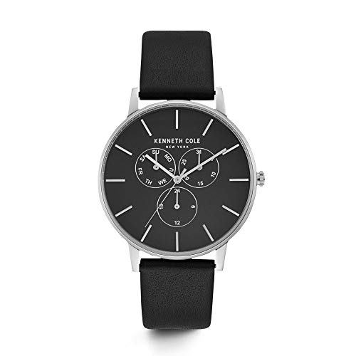 Kenneth Cole Herren analog Quarz Uhr mit Leder Armband KC50008001 von Kenneth Cole New York