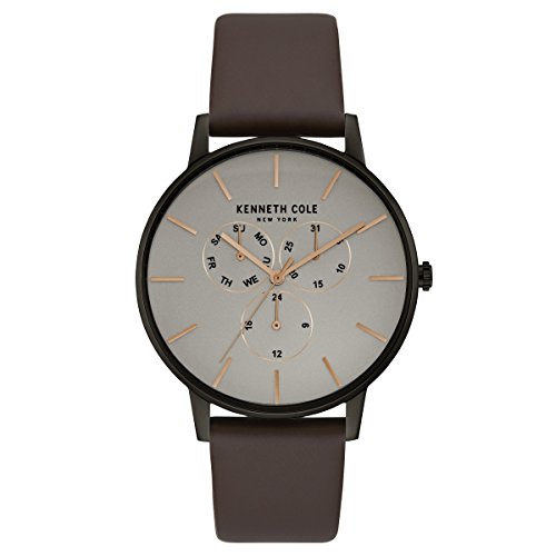 Kenneth Cole Herren Analog Quarz Uhr mit Leder Armband KC50008002 von Kenneth Cole New York