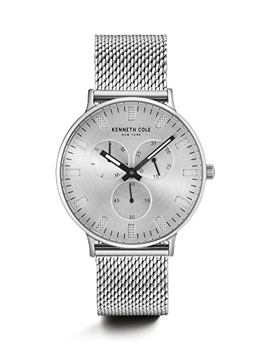 Kenneth Cole Men's KC14946013 Silver Stainless-Steel Analog Quartz Fashion Watch von Kenneth Cole