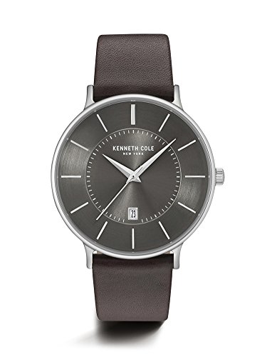 Kenneth Cole Men's KC15097005 Brown Leather Analog Quartz Dress Watch von Kenneth Cole