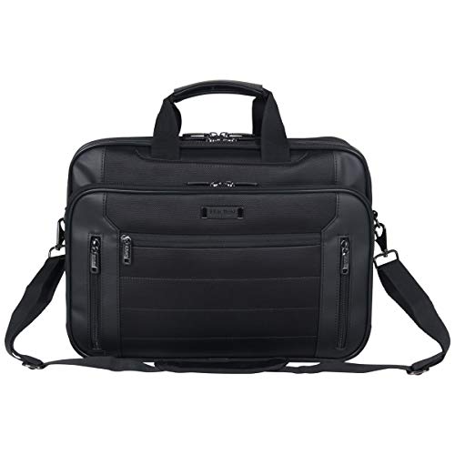 Kenneth Cole Reaction Keystone Computerhülle mit Reißverschluss oben, schwarz, 17" Laptop Portfolio, Keystone Notebook- und Tablet-Hülle, 2 Fächer, Checkpoint-freundlich, 43,2 cm (17 Zoll) von Kenneth Cole