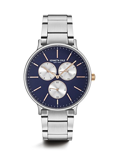Kenneth Cole Unisex-Erwachsene analog Quarz Uhr mit Edelstahl Armband KC14946008 von Kenneth Cole