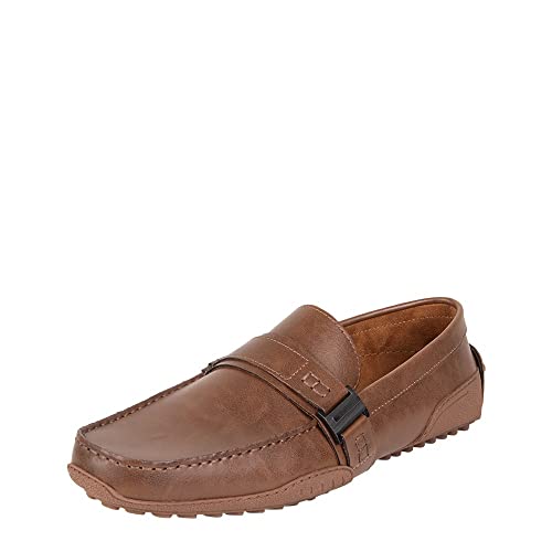 Kenneth Cole Unlisted by Schuhe Ungelistete Herren-Wister Belt Driver Loafer Freizeitschuhe Memory Foam Einlegesohle, Cognac, 43 EU von Kenneth Cole