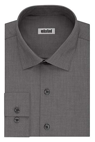 UNLISTED Herren Dress Shirt Solid Smokinghemd, Graphit, (5XL Hoch) 56 cm Hals 94/97 cm Ärmel von Kenneth Cole