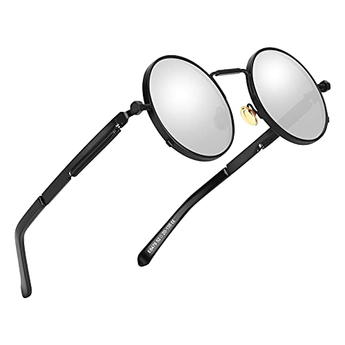 Kennifer Retro Steampunk Style inspiriert Runde Metall Kreis Sonnenbrille für Frauen und Männer von Kennifer