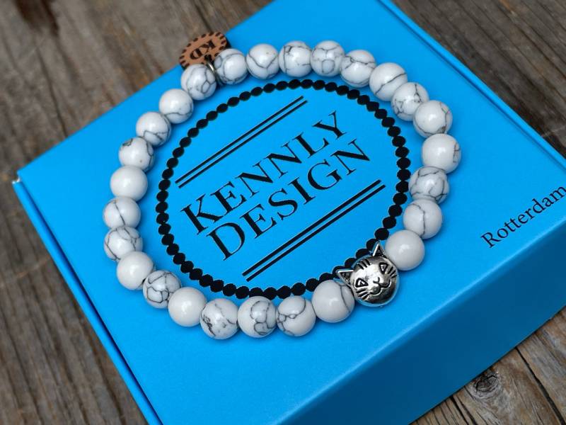 Kinder Edelstein Armband, Katzen Perlen Stretch Stacking Boho Mädchen Schmuck, Geschenk Für Kinder, Style von KennlyDesign