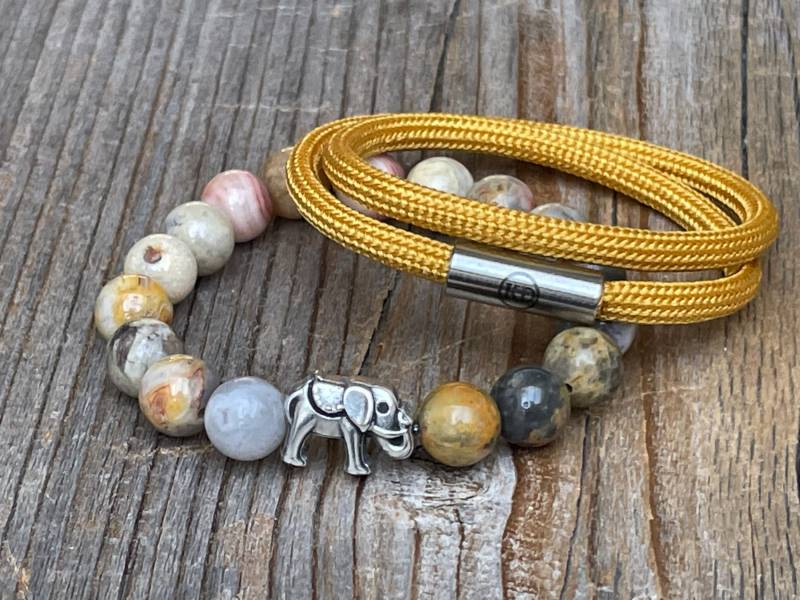 Kinder Elefant Armband Set, Perlen Und Paracord Armbänder, Jungen Mädchen Geschenkidee, Urlaub Geschenk von KennlyDesign