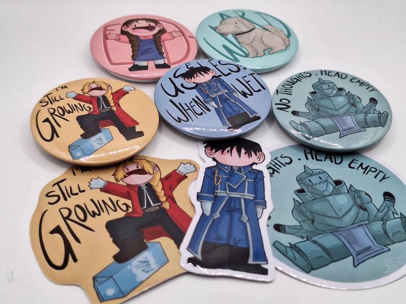 Alchemist Anime Sticker, Buttons - Lustige Chibis Zur Guten Laune von KennysArtshop