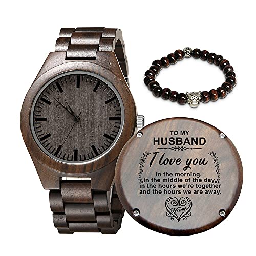 Gravierte hölzerne Uhr für Sohn und Freund, personalisierte hölzerne Uhr Geschenk für Freund, Abitur Geschenk von Mama, von Papa (for Husband) von Kenon