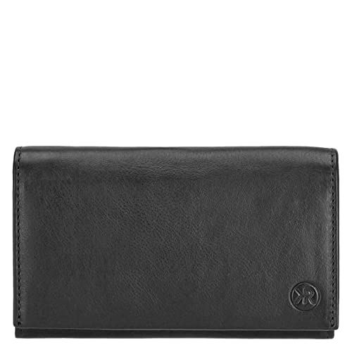 Kenorada Langbörse Damen Nizza | große Börse für Damen | Portemonnaie aus echtem Leder | separates Münzfach und 7 Kartenfächer | Portmonee Damen Echtleder (schwarz) von Kenorada