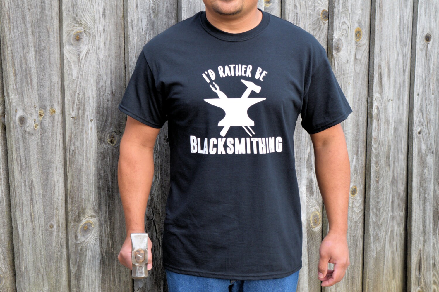 Schmied "I'd Rather Be" T-Shirt Schmied "I'd Rather Be" T-Shirt von KensCustomIron