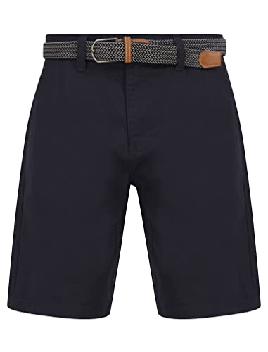 Cortez Cotton Twill Chino Shorts with Woven Belt in Sky Captain Navy - Kensington Eastside - XXL von Kensington Eastside