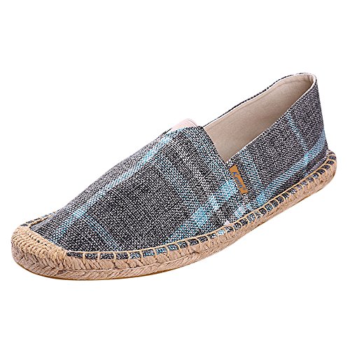 Kentti Classic Check Stoff Herren Espadrilles Blau 43 EU von Kentti
