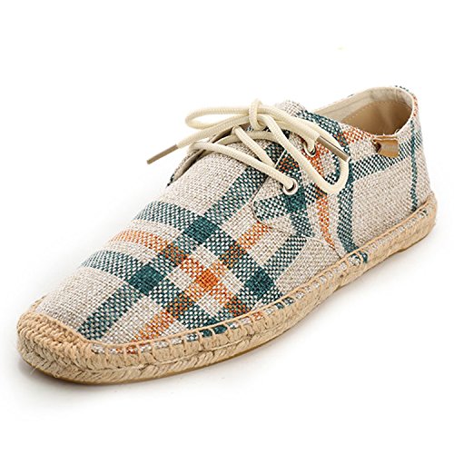 Kentti Herren Künstlerische Streifen Casual Espadrilles Beige- 42 EU von Kentti