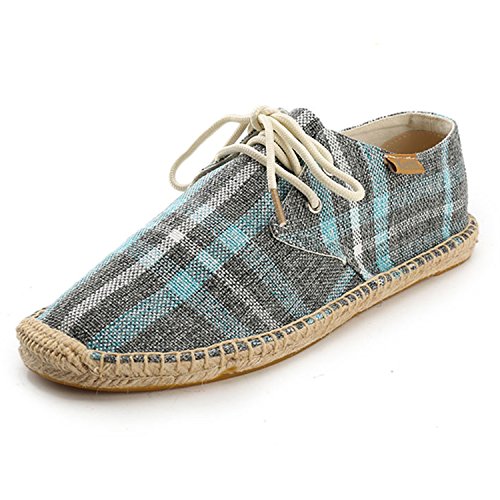 Kentti Herren Künstlerische Streifen Casual Espadrilles Blau- 43 EU von Kentti