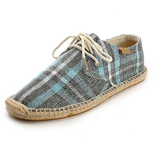 Kentti Herren Künstlerische Streifen Casual Espadrilles Blau- 44 EU von Kentti