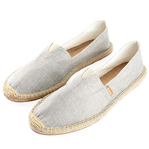 Kentti Herren Leinwand Classic Flat Espadrilles Grau 41 EU von Kentti