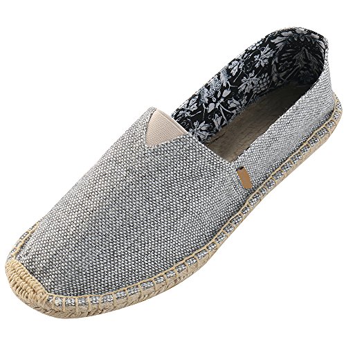 Kentti Herren Leinwand Classic Flat Espadrilles Grau 42 EU von Kentti