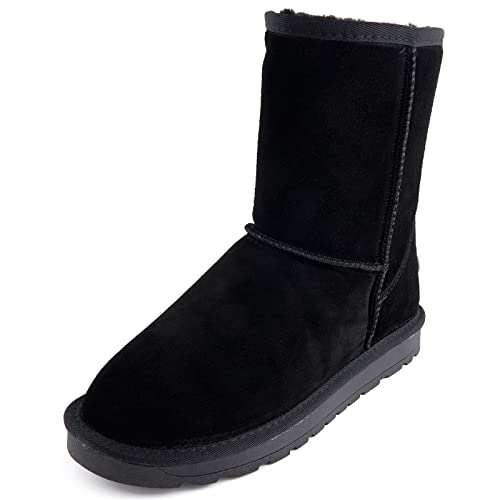 Kentti Lange Warme Winter-Schneestiefel für Damen Schwarz 37 EU von Kentti