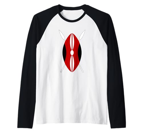 Herren Kenia Flagge Kenianischer Maasai Schild Speer Stolzes Afrika Raglan Herren Kenia Flagge Kenianischer Maasai Schild Speer Stolzes Afrika Raglan von Kenya Flag Kenyan Maasai Tee
