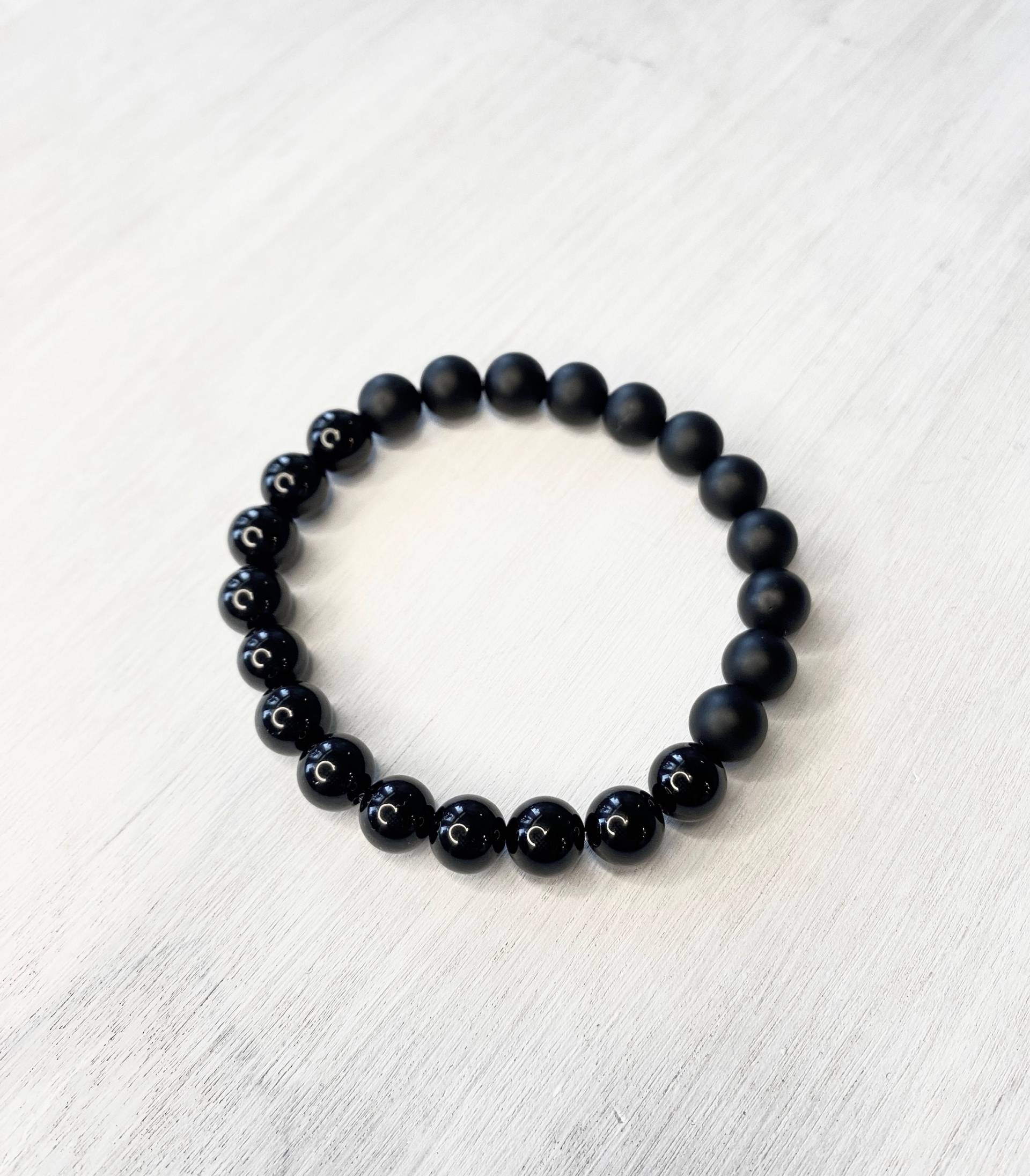 Schwarze Onyx Perlen | Glänzend/Matt 8 Mm Schwarze Onyx Perlen | Glänzend/Matt 8 Mm von KenzLove