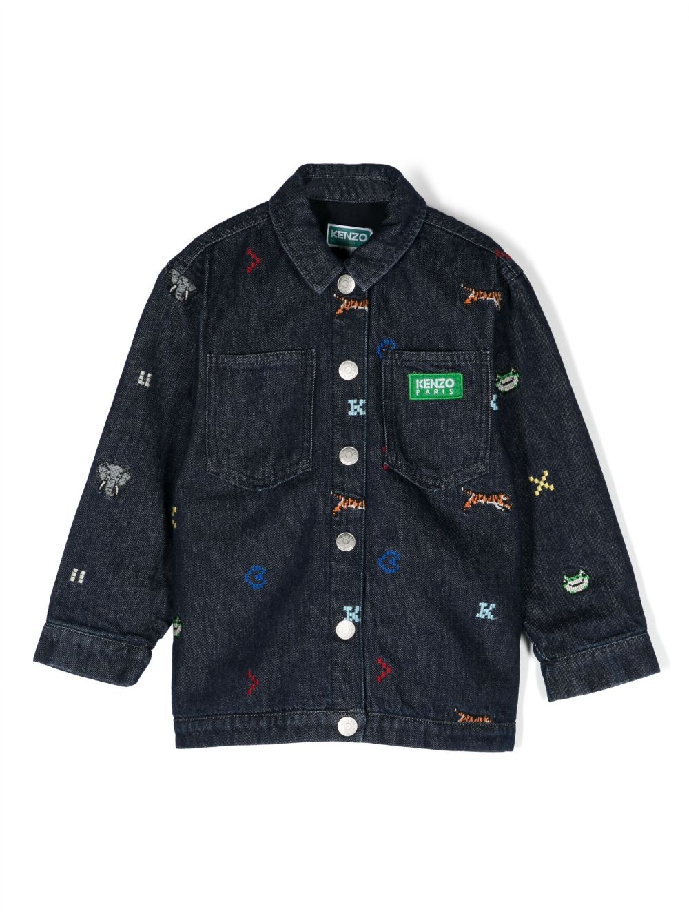 Kenzo Kids Bestickte Jeansjacke - Blau von Kenzo Kids