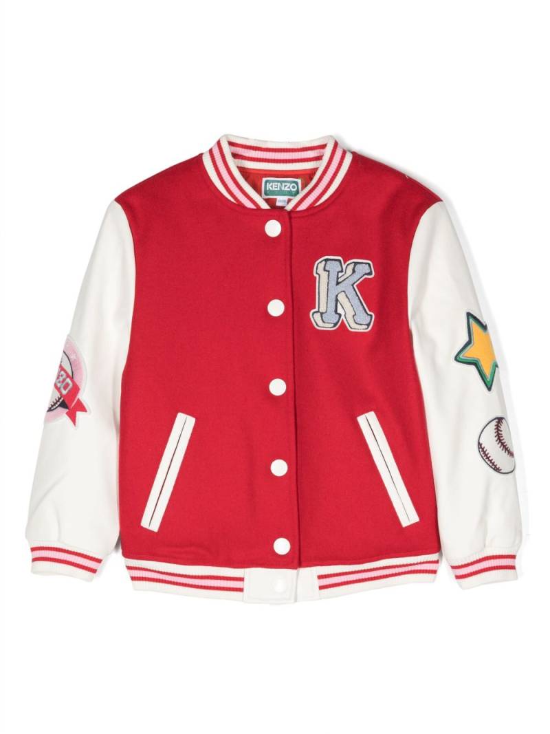 Kenzo Kids Bomberjacke mit Patch-Detail - Rot von Kenzo Kids