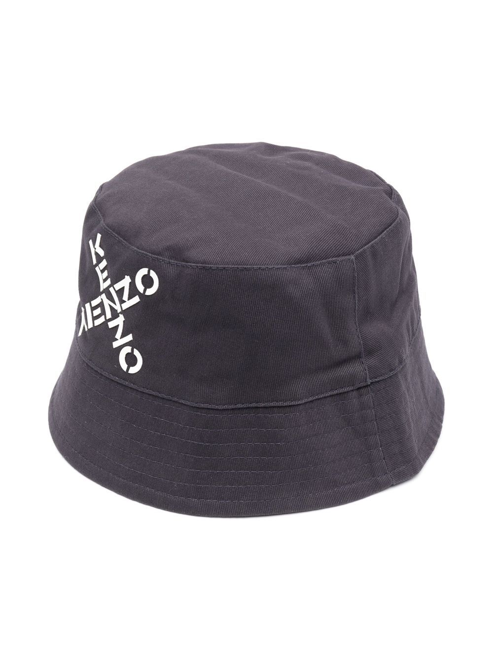 Kenzo Kids Fischerhut mit Logo-Print - Grau von Kenzo Kids