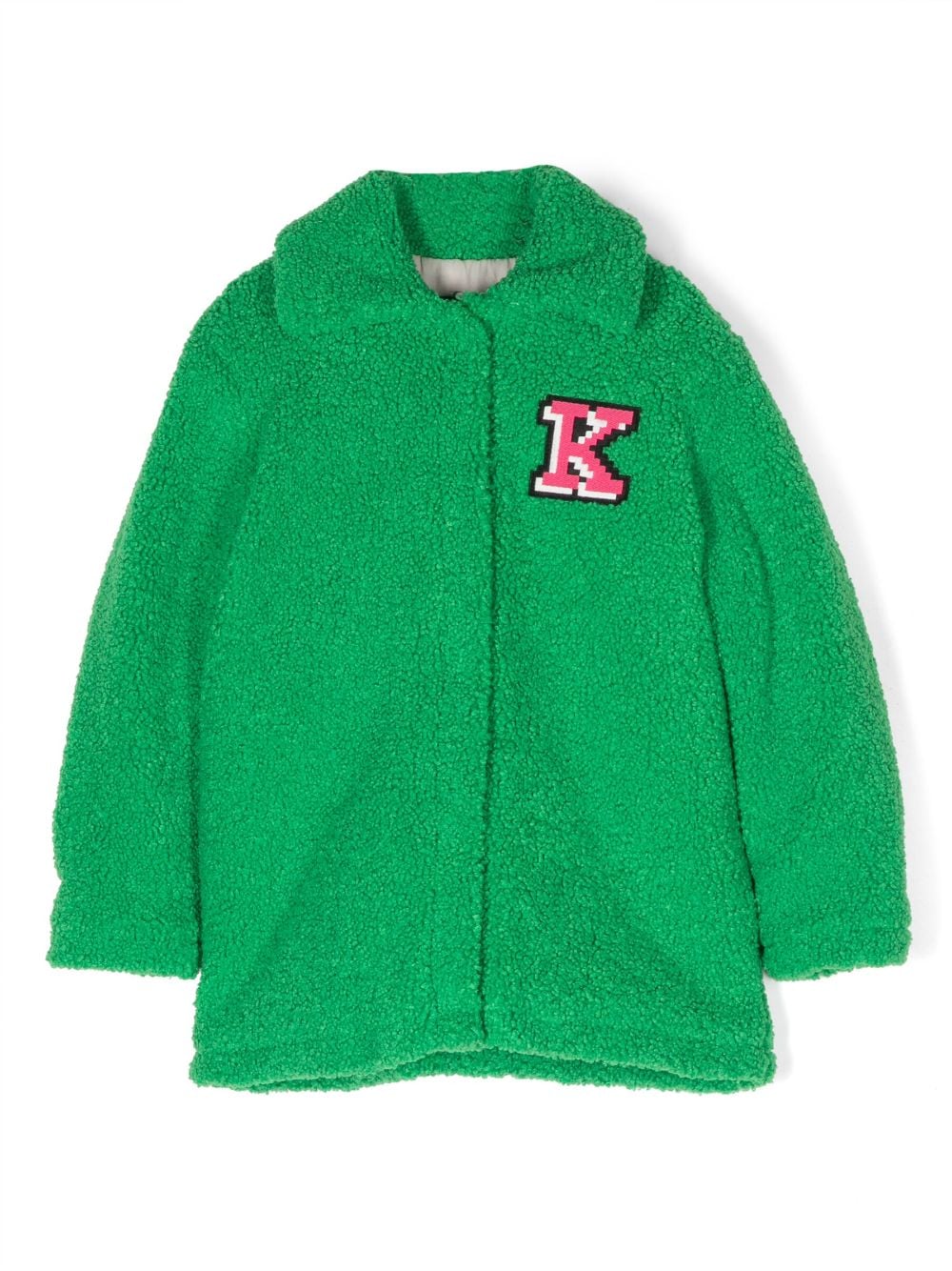 Kenzo Kids Fleecemantel mit Logo-Stickerei - Grün von Kenzo Kids