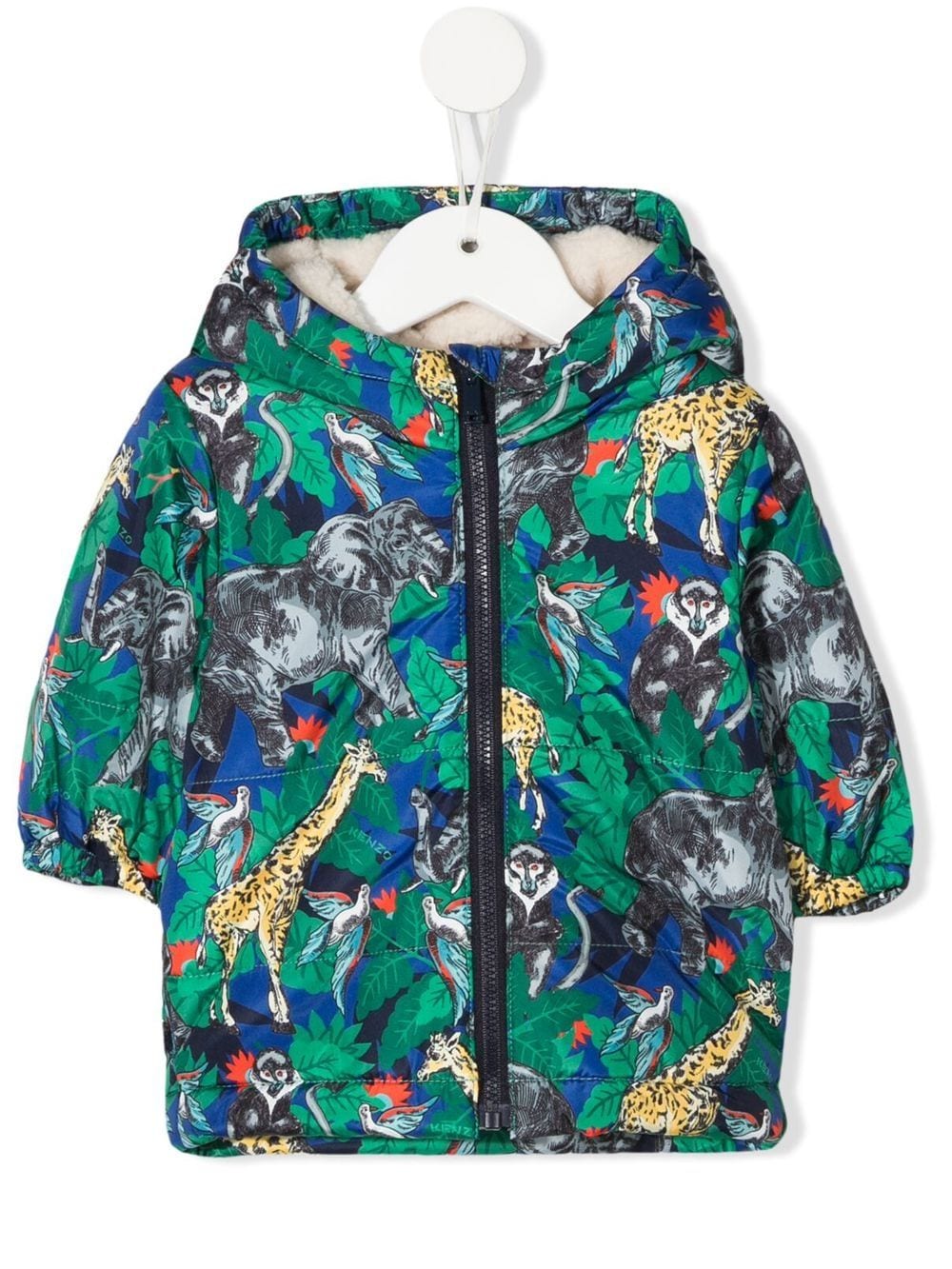 Kenzo Kids Gefütterte Jacke mit Dschungel-Print - Blau von Kenzo Kids