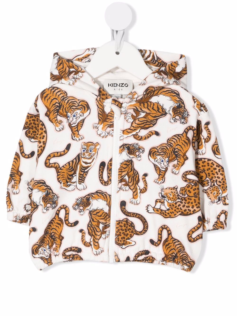 Kenzo Kids Hoodie mit Pop Tiger-Print - Nude von Kenzo Kids