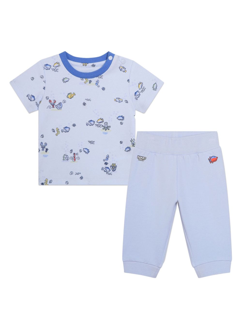 Kenzo Kids Hosen-Set aus Bio-Baumwolle mit Print - Blau von Kenzo Kids