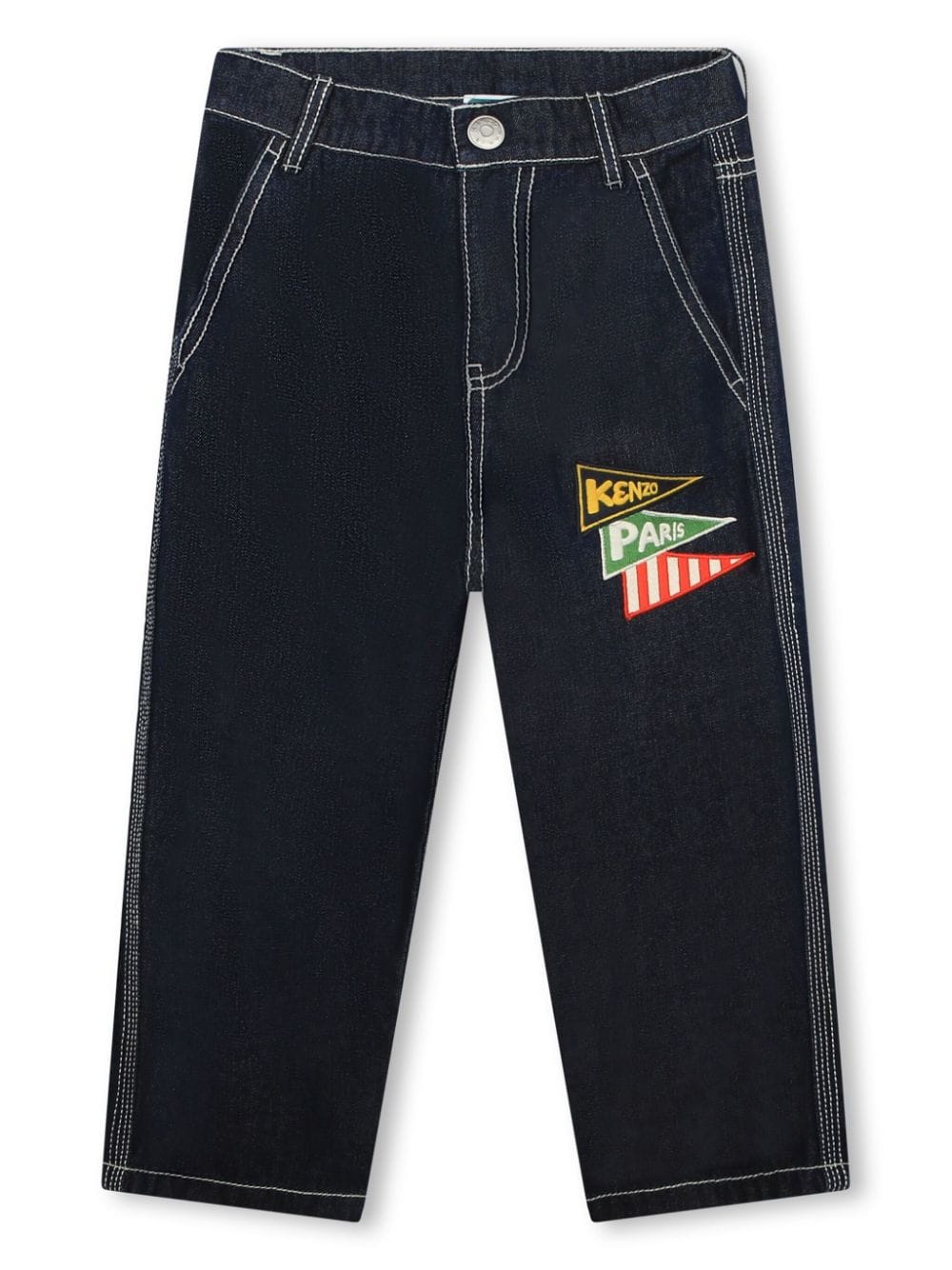 Kenzo Kids Jeans mit Logo-Patch - Blau von Kenzo Kids