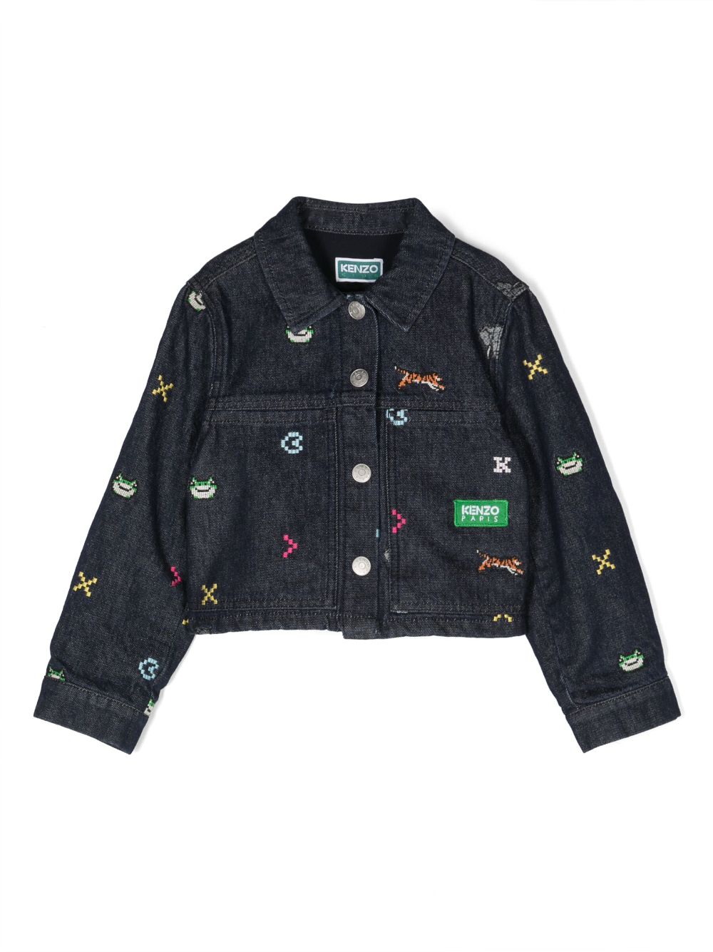 Kenzo Kids Jeansjacke mit Stickerei - Blau von Kenzo Kids