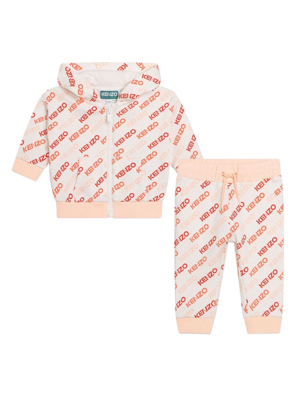 Kenzo Kids Jogginganzug mit Logo-Print - Nude von Kenzo Kids