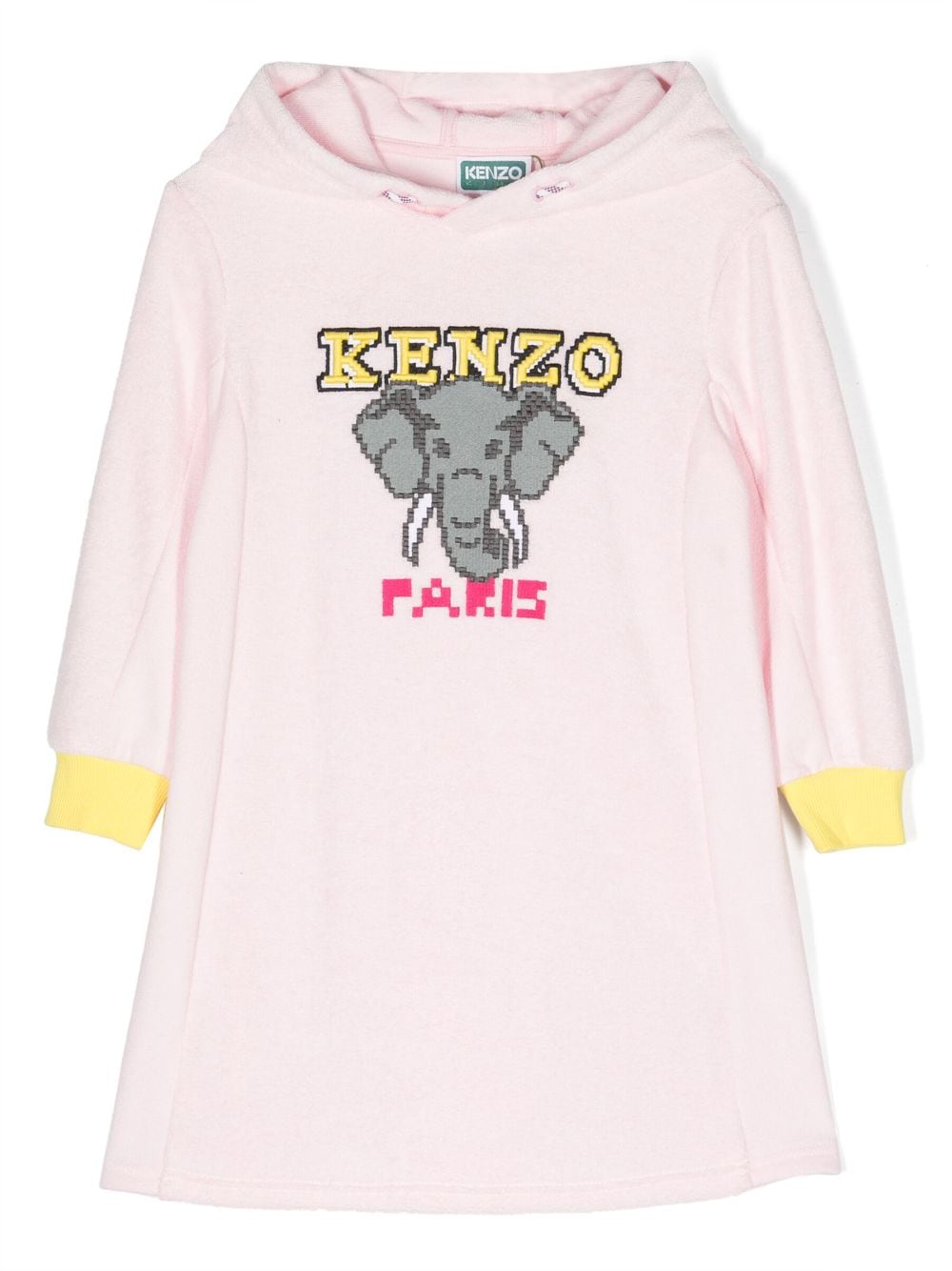 Kenzo Kids Kapuzenkleid mit grafischem Print - Rosa von Kenzo Kids