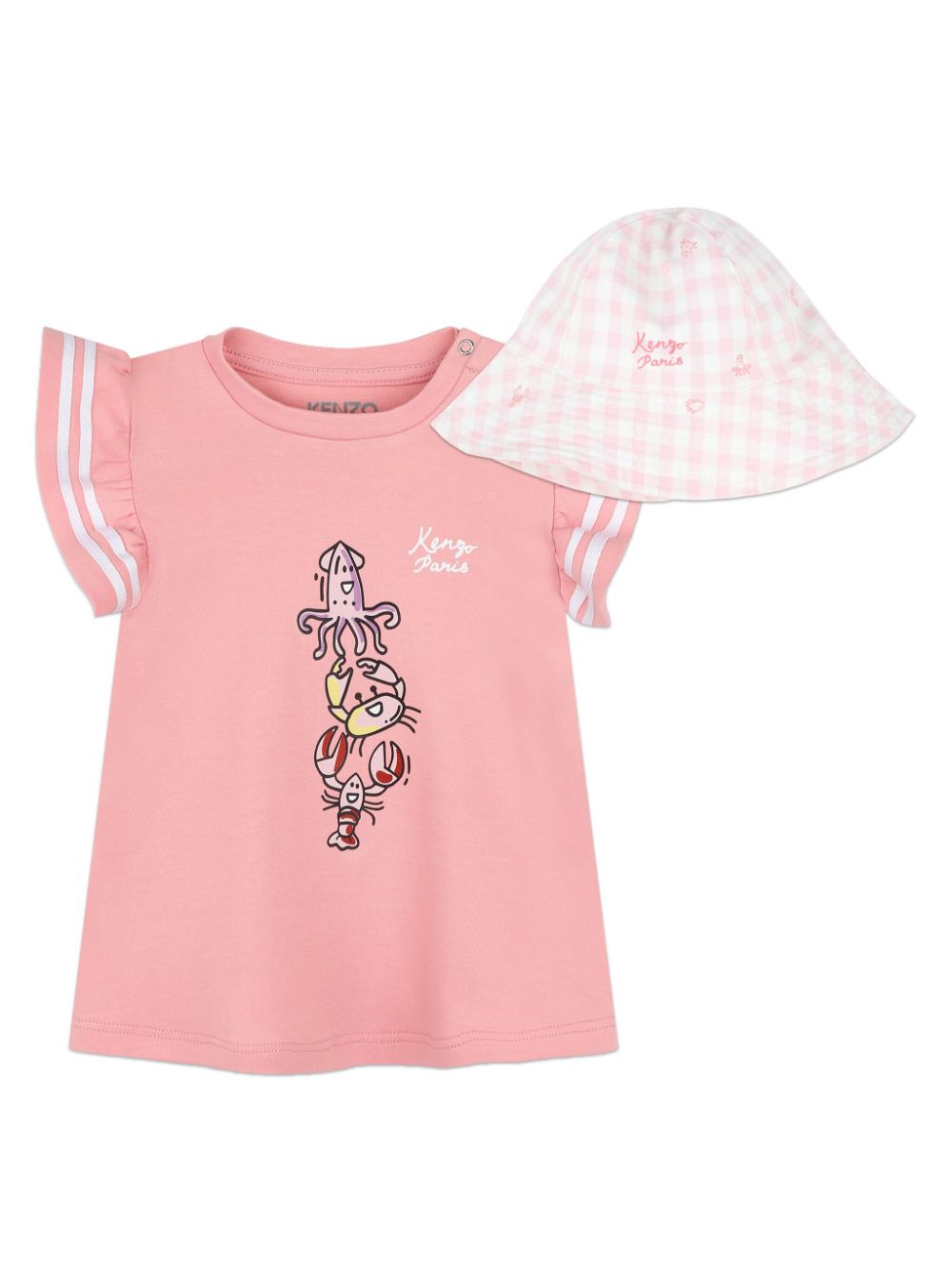 Kenzo Kids Kleid-Set mit Logo-Print - Rosa von Kenzo Kids