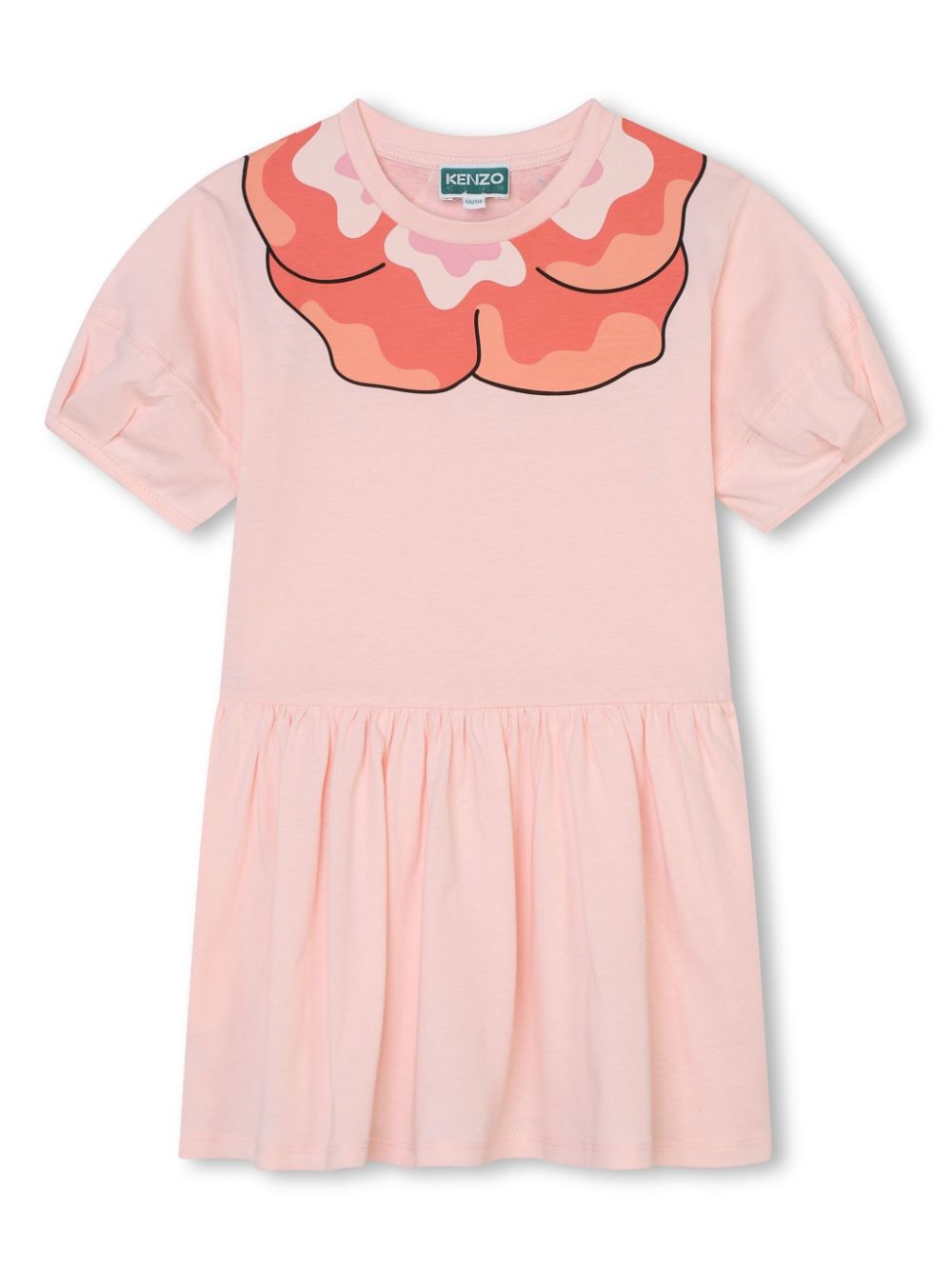 Kenzo Kids Kleid aus Bio-Baumwolle mit Blumen-Print - Rosa von Kenzo Kids