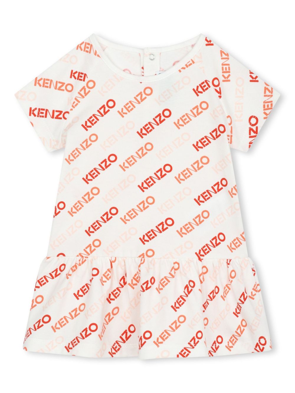 Kenzo Kids Kleid aus Bio-Baumwolle mit Logo-Print - Nude von Kenzo Kids