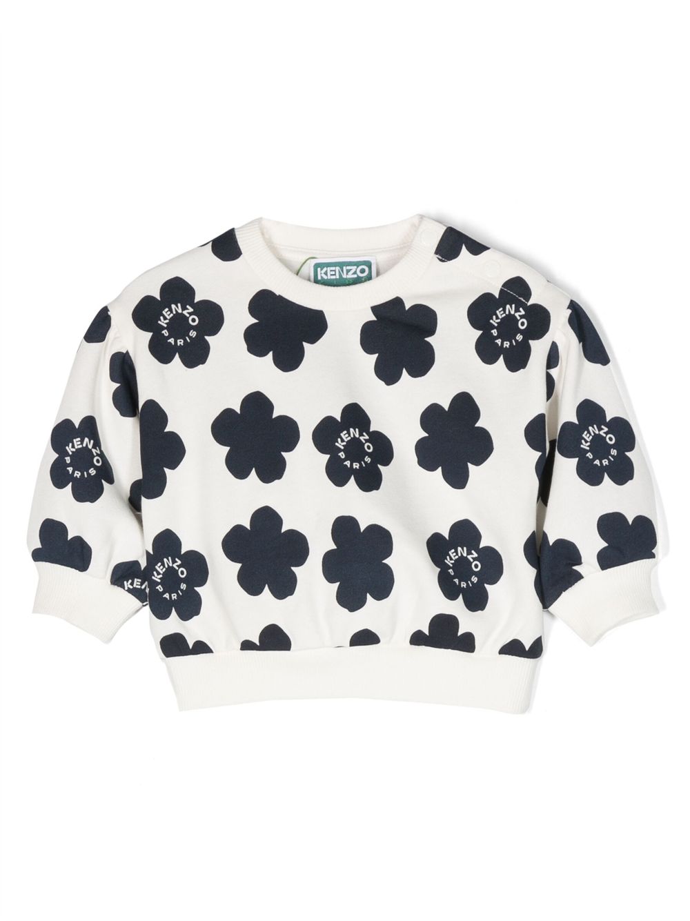 Kenzo Kids Kleid mit Blumen-Print - Weiß von Kenzo Kids