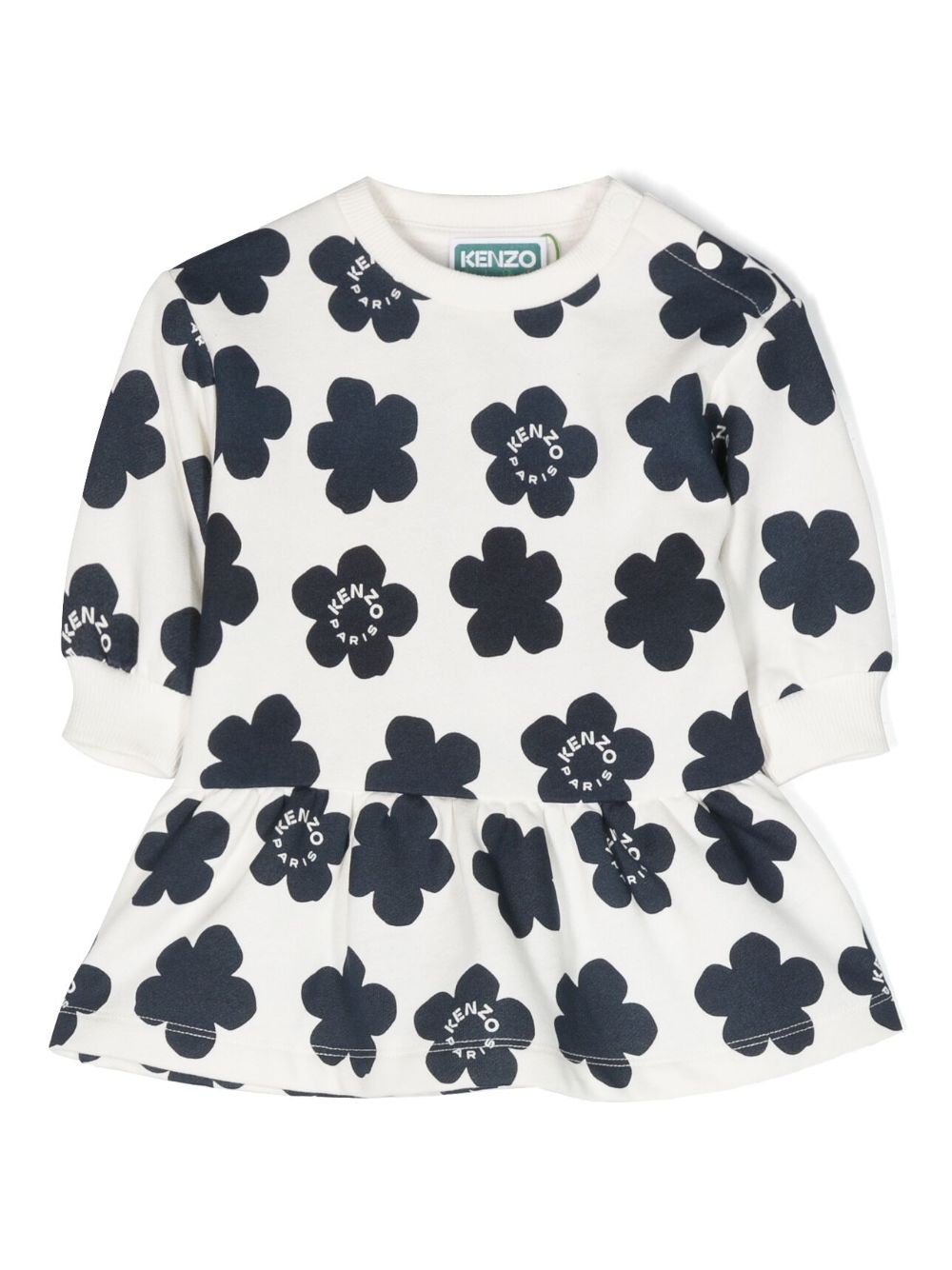 Kenzo Kids Kleid mit Blumen-Print - Weiß von Kenzo Kids