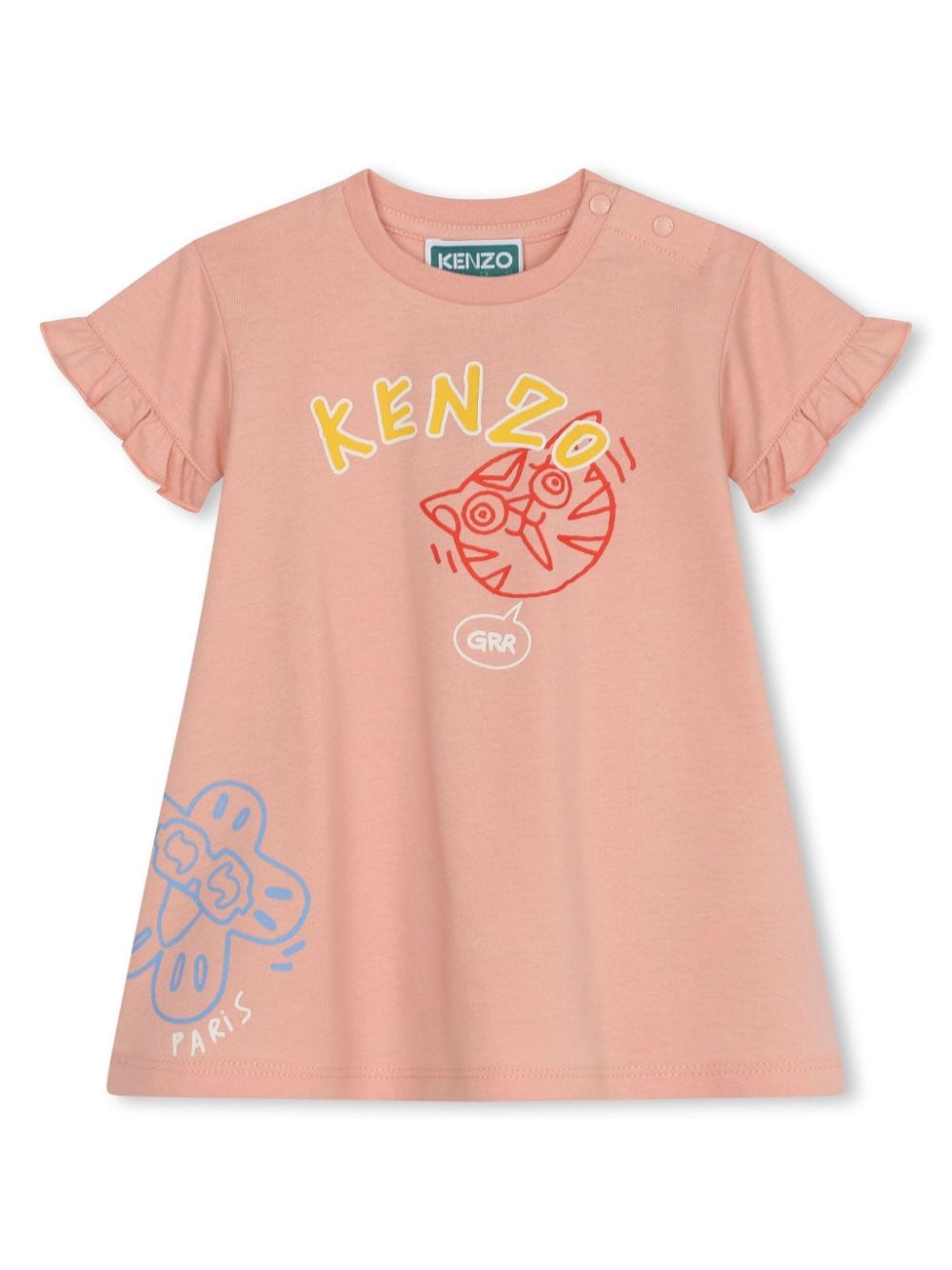 Kenzo Kids Kleid mit Logo-Print - Nude von Kenzo Kids