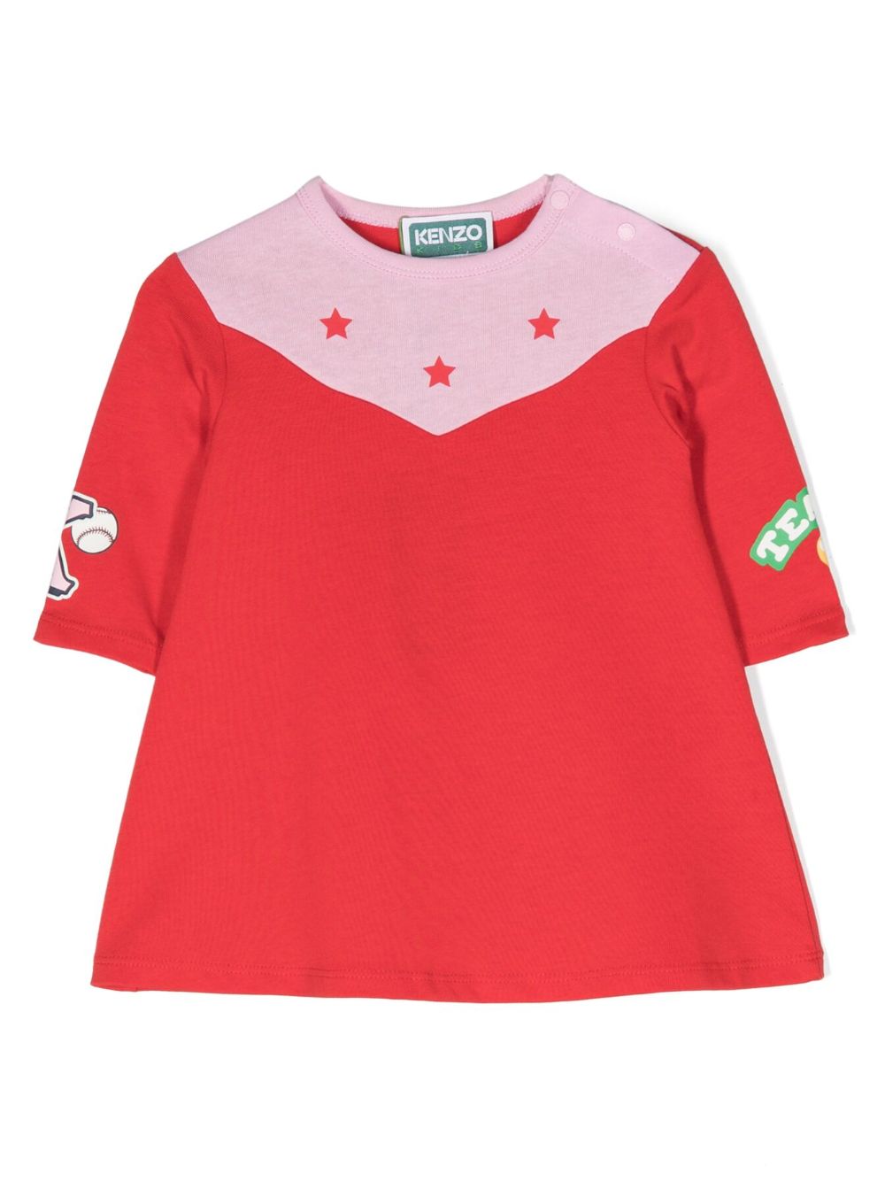 Kenzo Kids Kleid mit Sterne-Print - Rot von Kenzo Kids