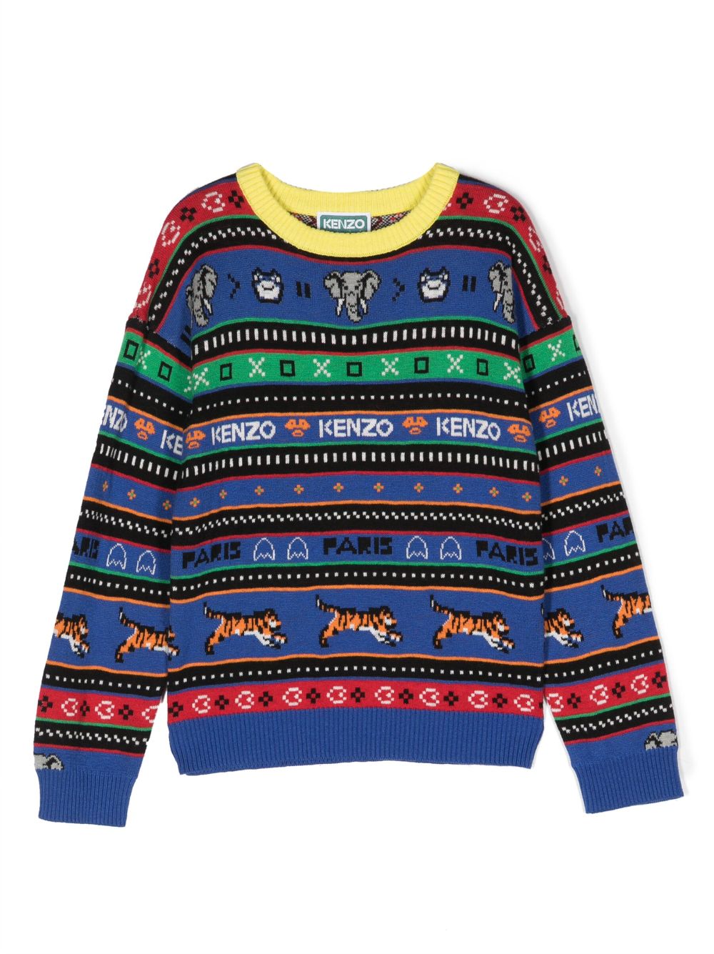 Kenzo Kids Pullover mit grafischem Print - Blau von Kenzo Kids