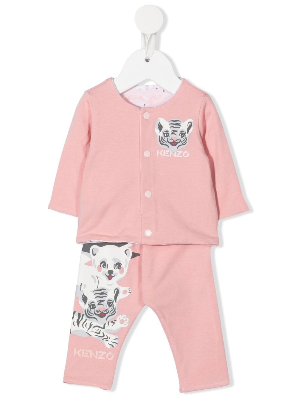 Kenzo Kids Set aus Oberteil und Hose mit Dschungel-Print - Rosa von Kenzo Kids