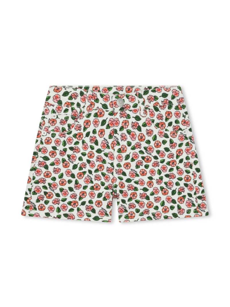 Kenzo Kids Shorts mit Blumen-Print - Weiß von Kenzo Kids