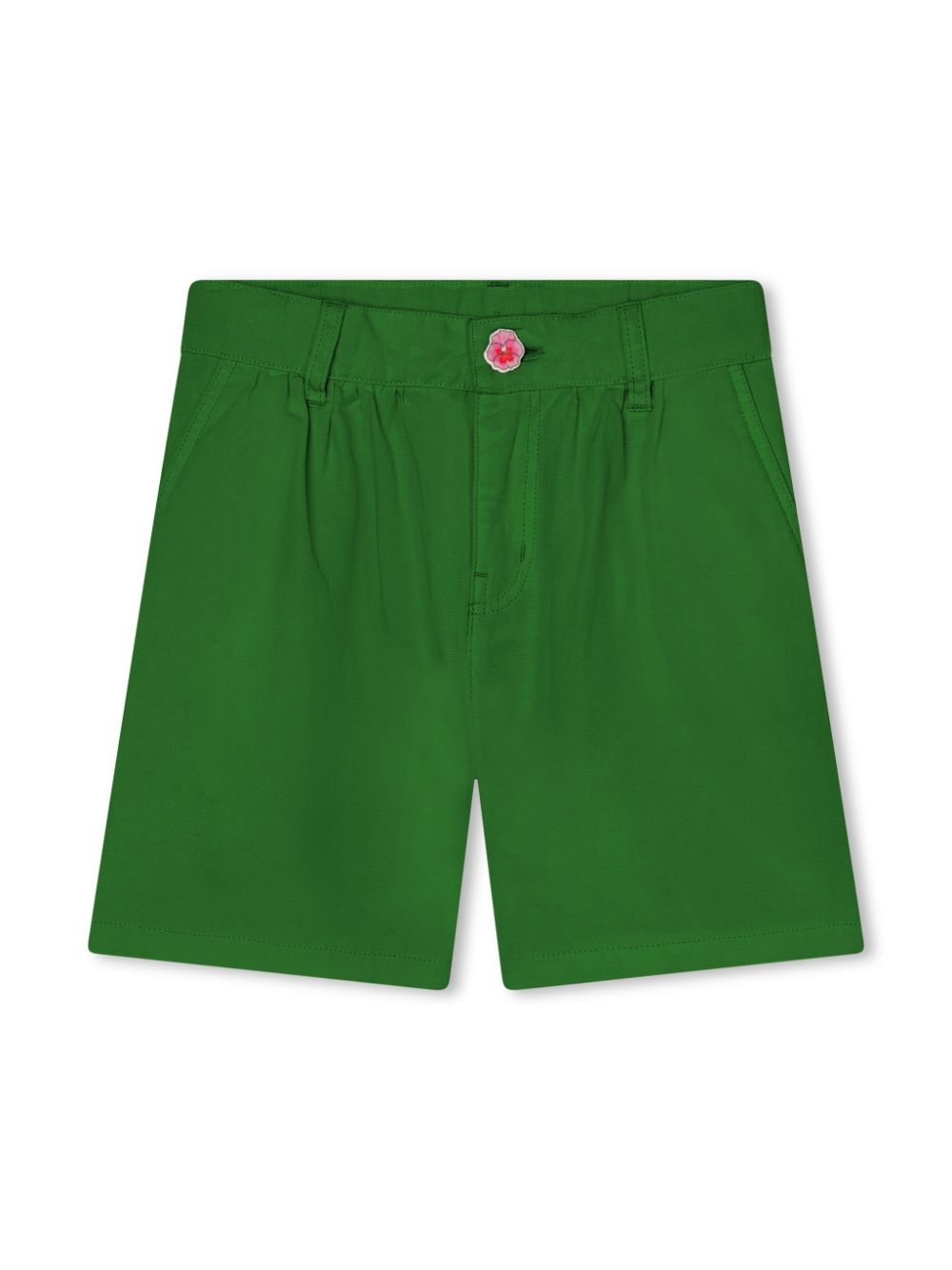 Kenzo Kids Shorts mit Logo-Stickerei - Grün von Kenzo Kids